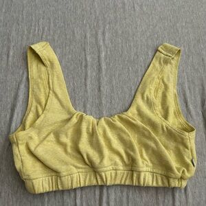 Yellow cropped tank top